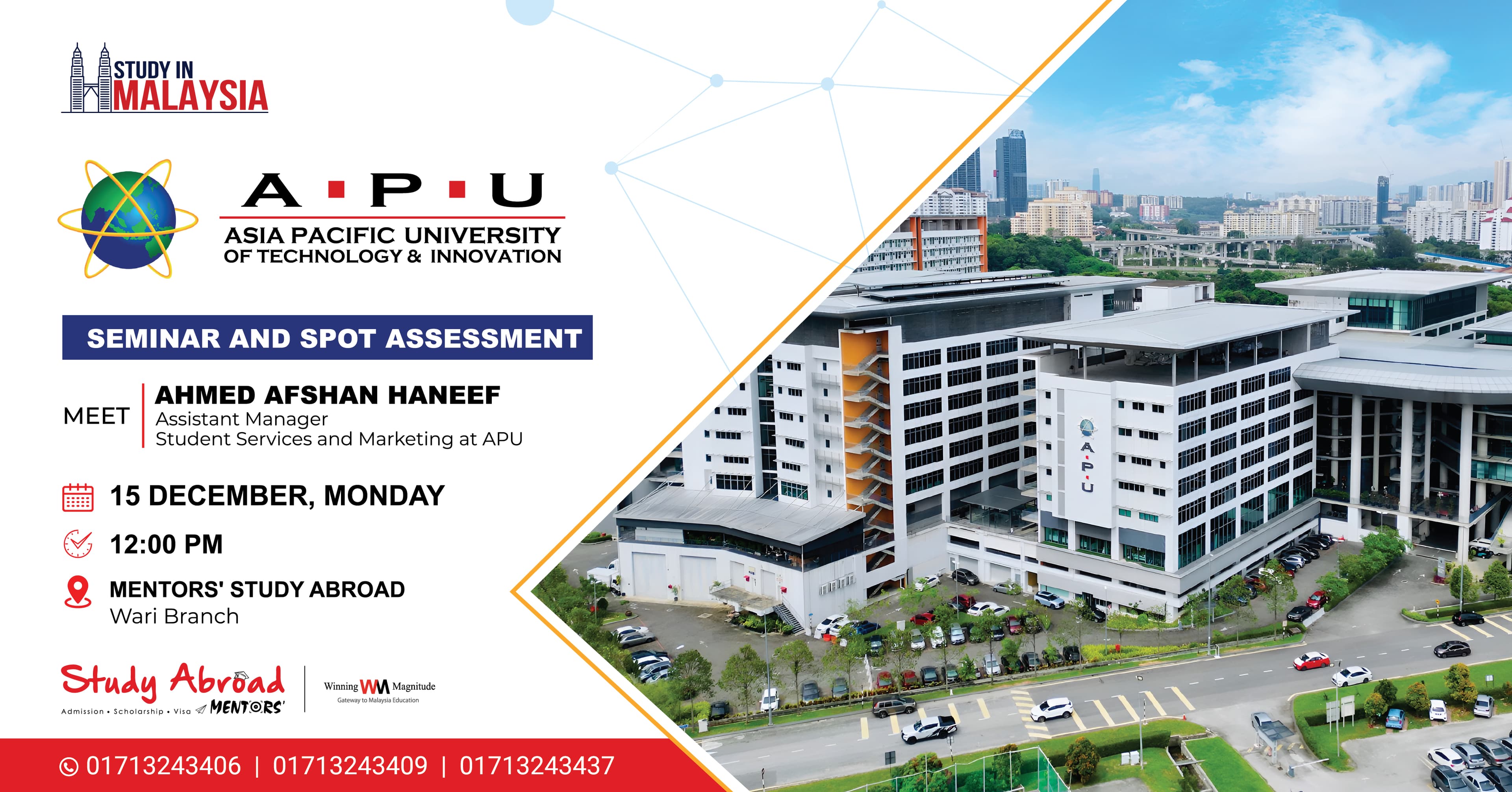 Seminar and Spot Assessment with Asia Pacific University