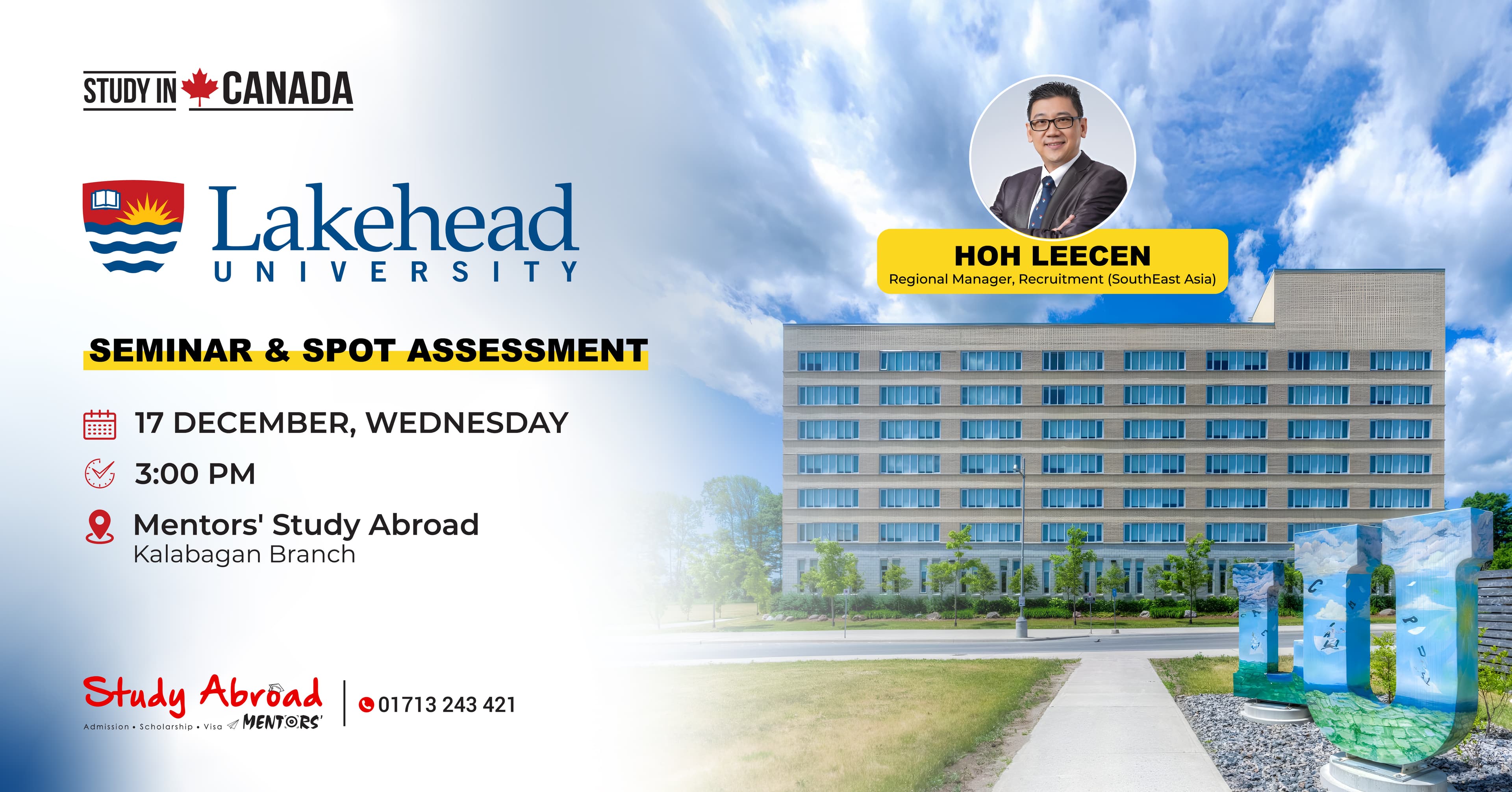 Seminar & Spot Assessment Session: Lakehead University